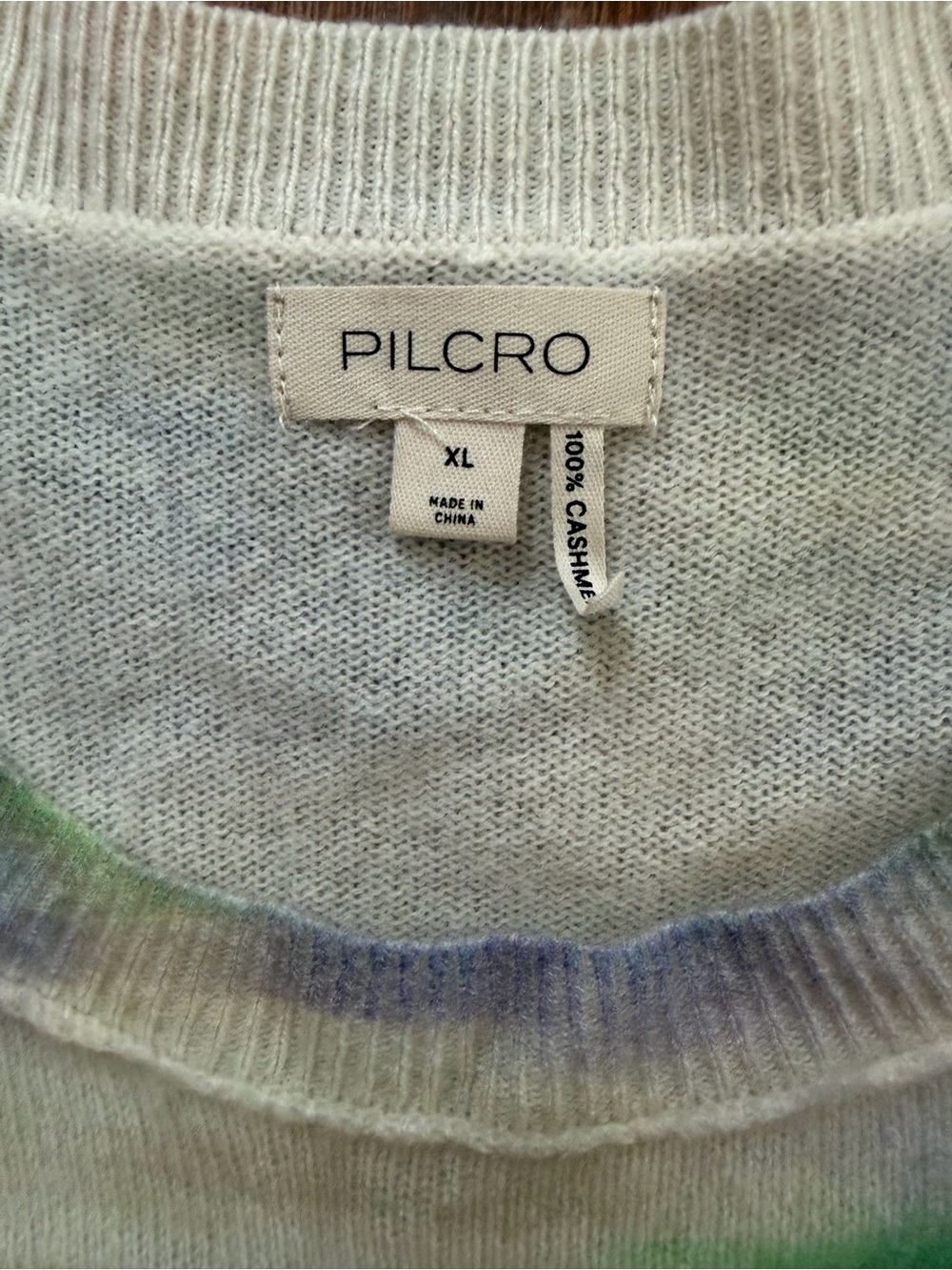 Pilcro Multicolor Tie-Dye Crewneck cashmere Sweater - / Women’s xl - Picture 2 of 3
